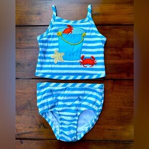 Bailey Boys 2 piece tankini swimsuit. Bucket appliqué! Size 4T